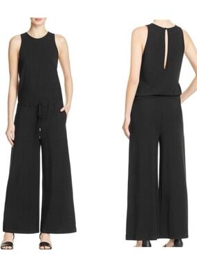 Theory Yahney Rubric Jumpsuit Black Small Brand New
